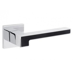 Ручка дверна SEMPRA з чорними вставками H-30120-A-CR/B Зображення