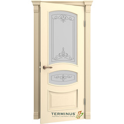 Двері міжкімнатні, засклена, 50 Ясен Crema, Caro Зображення