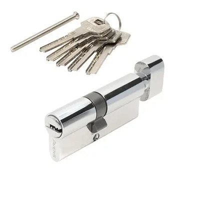 Серцевина до замка Avers (45/45) хром КЛЮЧ/ВОРОТОК, ZM-90-C-CR