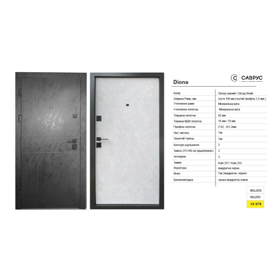 Двері вхідні квартирні DIONA/DN25-11